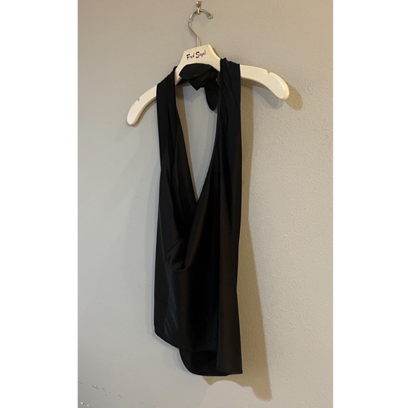 Ramy Brook Harriet Silk Halter Top in Black. - Picture 7 of 12